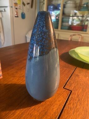 Vintage Blue Vase  Japan 7”